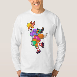 Camiseta Fox como patinador en línea con patines en línea