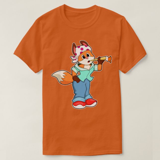Camiseta Fox como pintador con color de pincel (Diseño del anverso)