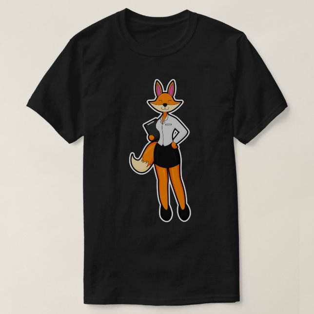 Camiseta Fox como secretario con Notepad (Diseño del anverso)