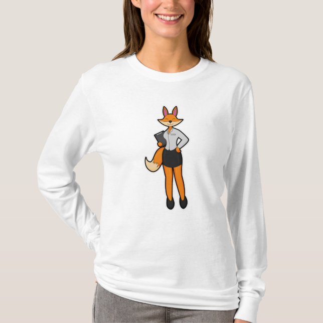Camiseta Fox como secretario con Notepad (Anverso)