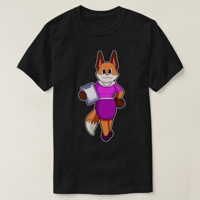 Camiseta Fox como secretario con Skirt (Diseño del anverso)