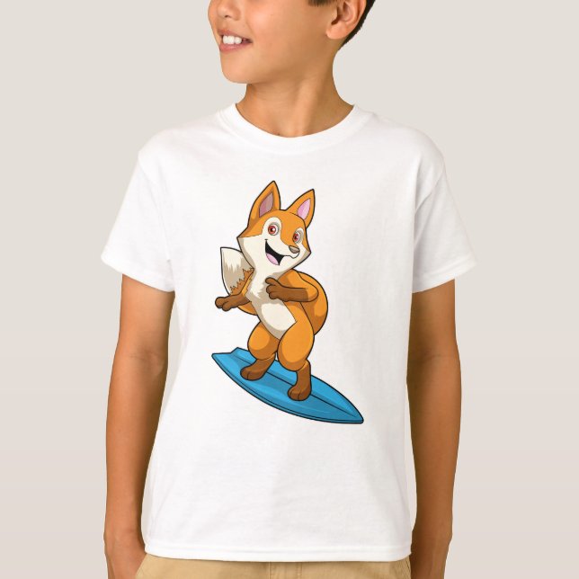 Camiseta Fox como surfista con Surfboard (Anverso)