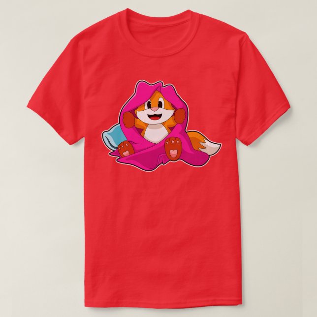 Camiseta Fox con almohada y manta (Diseño del anverso)