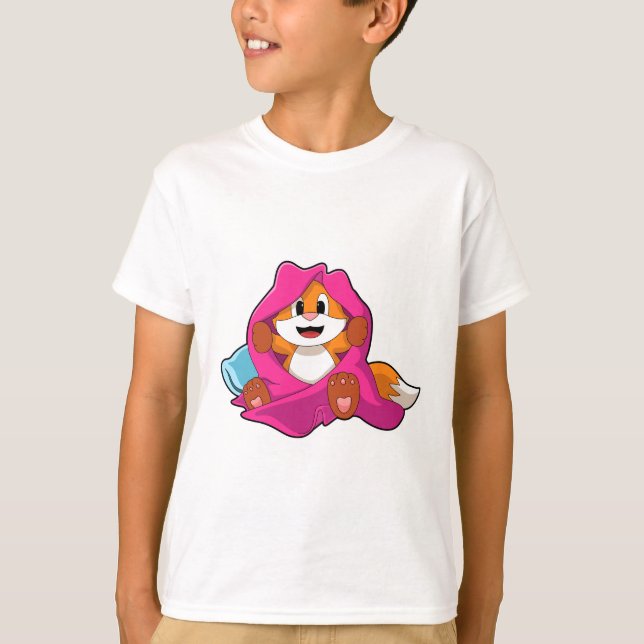 Camiseta Fox con almohada y manta (Anverso)