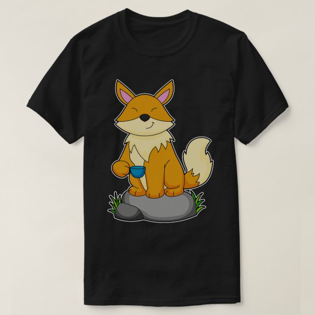Camiseta Fox con café taza 2 (Diseño del anverso)