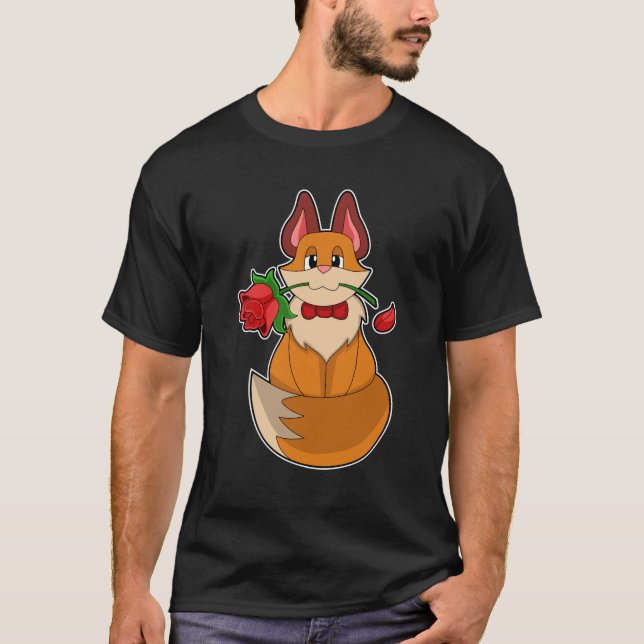 Camiseta Fox con flor Rosa (Anverso)