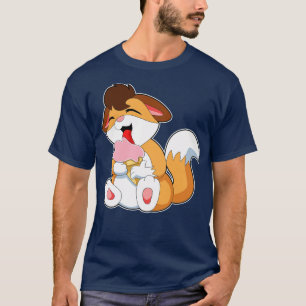 Camiseta Fox con helado de fresa