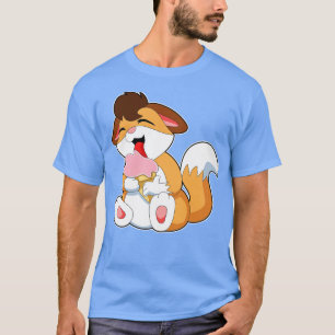 Camiseta Fox con helado de fresa