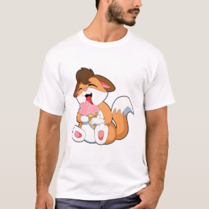 Camiseta Fox con helado de fresa