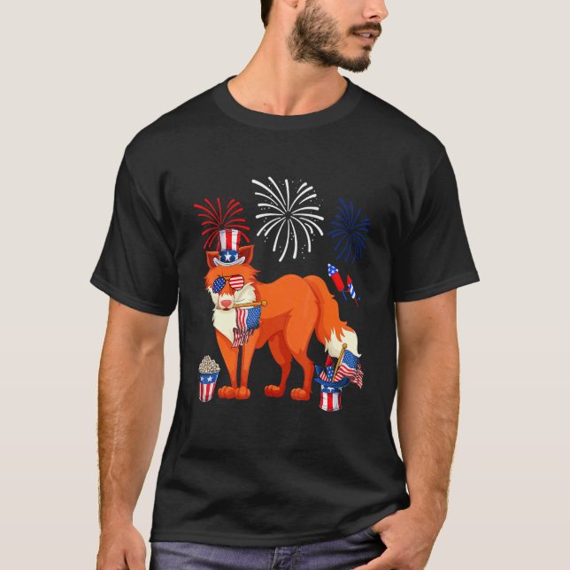 Camiseta Fox con la bandera estadounidense gafas de sol Fel (Anverso)