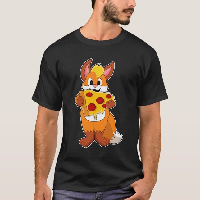 Camiseta Fox con pizza (Anverso)