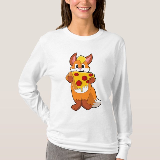 Camiseta Fox con pizza (Anverso)