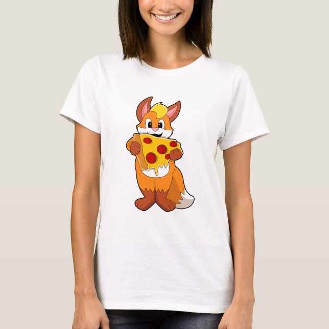Camiseta Fox con pizza (Anverso)