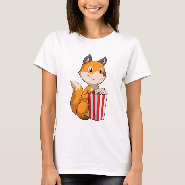 Camiseta Fox con Popcorn (Anverso)