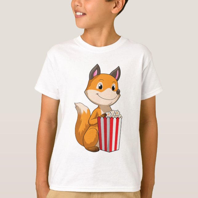 Camiseta Fox con Popcorn (Anverso)