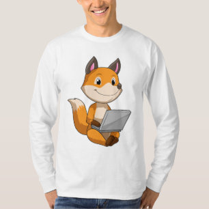 Camiseta Fox con portátil