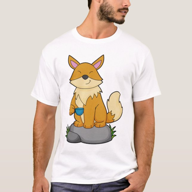 Camiseta Fox con taza de café (Anverso)