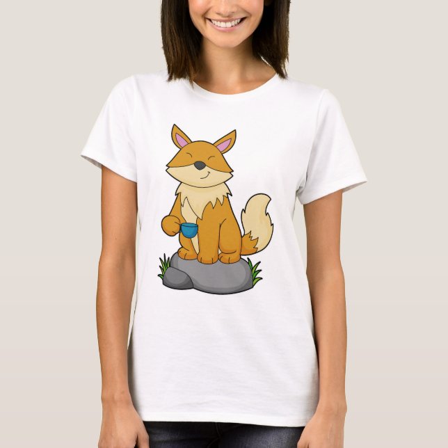 Camiseta Fox con taza de café (Anverso)