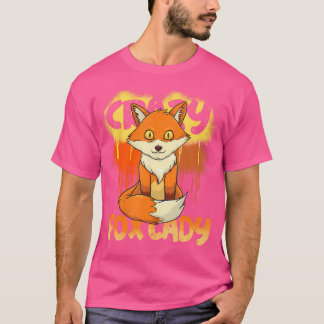 Camiseta Fox Crazy Fox Lady Funny Fox Appartal Para Fox Lov