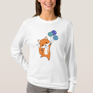 Camiseta Fox Cute Animals Mosca Globos Niños
