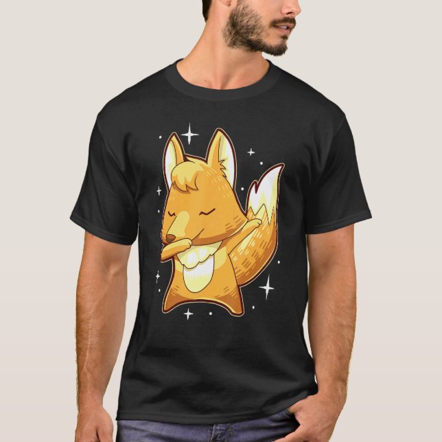 Camiseta Fox Dabbing Dancer Choreógrafo Instructor Mammal (Anverso)