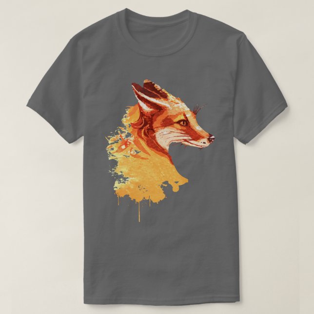 Camiseta Fox de color de agua (Diseño del anverso)