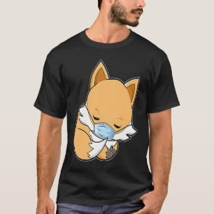 Camiseta Fox de Cuarentena con máscara facial