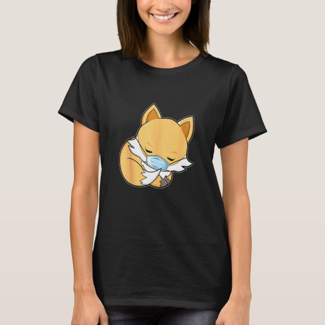 Camiseta Fox de Cuarentena con máscara facial (Anverso)