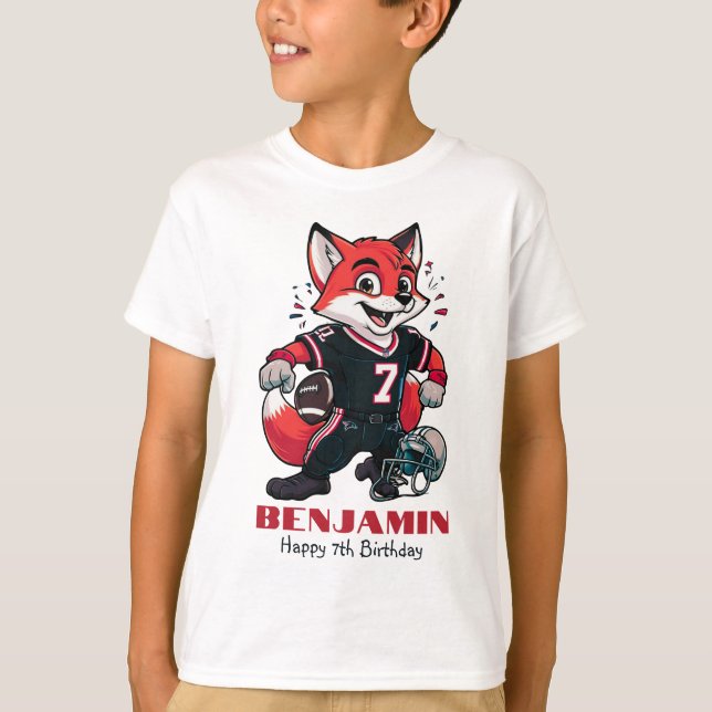 Camiseta Fox de Fútbol Americano | Niños 7 años Blanco (Anverso)