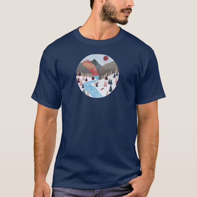 Camiseta Fox de la caza de invierno (Anverso)