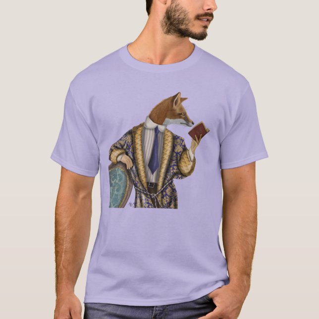 Camiseta Fox de lectura de libros (Anverso)