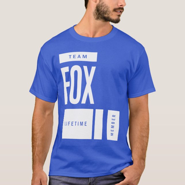 Camiseta Fox de nombre personal divertida para hombres (Anverso)