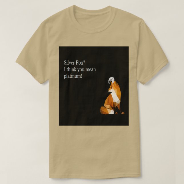 Camiseta Fox de Plata Creo Que Quieres Decir Platinum ZoeBa (Diseño del anverso)