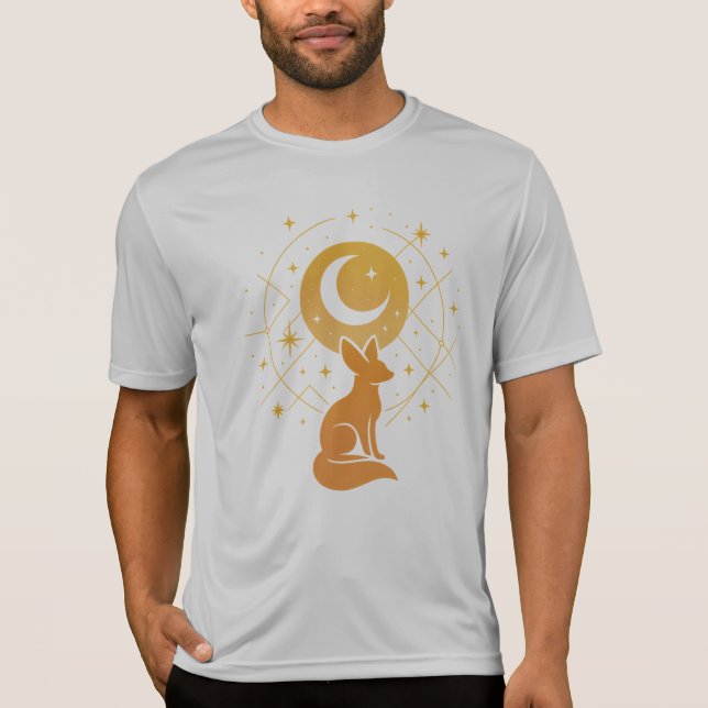 Camiseta Fox del Desierto Celeste - Luna y Estrellas Cósmic (Anverso)
