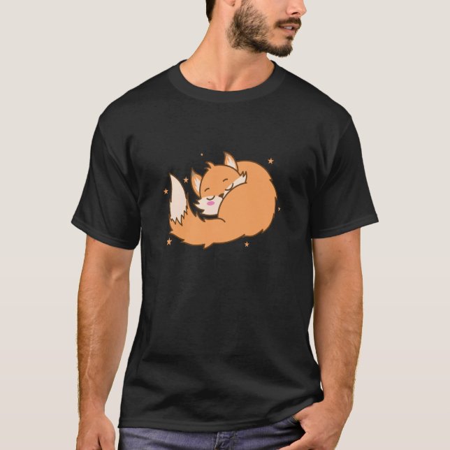 Camiseta Fox dreaming Animal Nature Environment red Fox (Anverso)