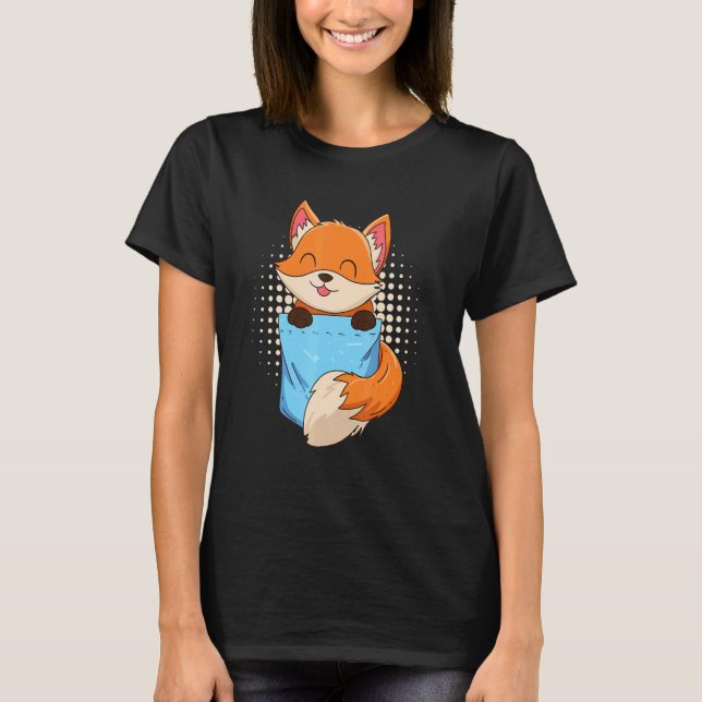 Camiseta Fox en bolsillos de senos (Anverso)