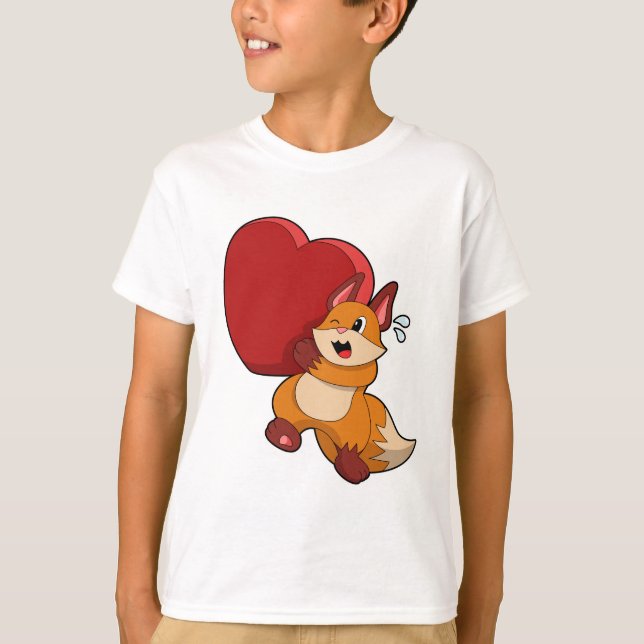 Camiseta Fox en el amor con el corazón (Anverso)