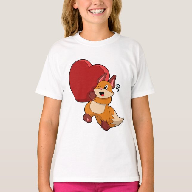 Camiseta Fox en el amor con el corazón (Anverso)