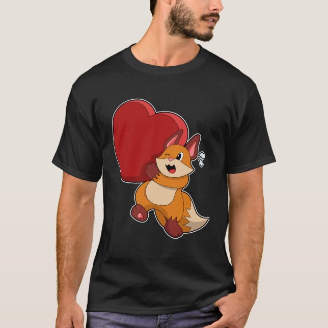 Camiseta Fox en el amor con el corazón (Anverso)