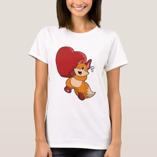 Camiseta Fox en el amor con el corazón (Anverso)