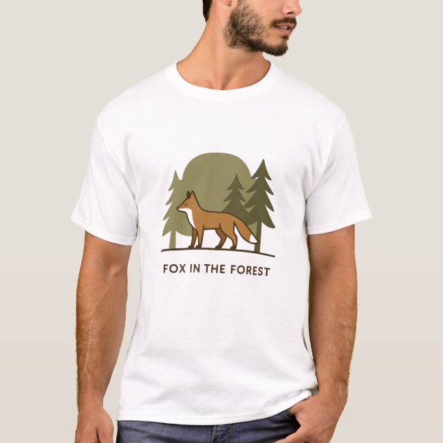 Camiseta Fox en el bosque (Anverso)