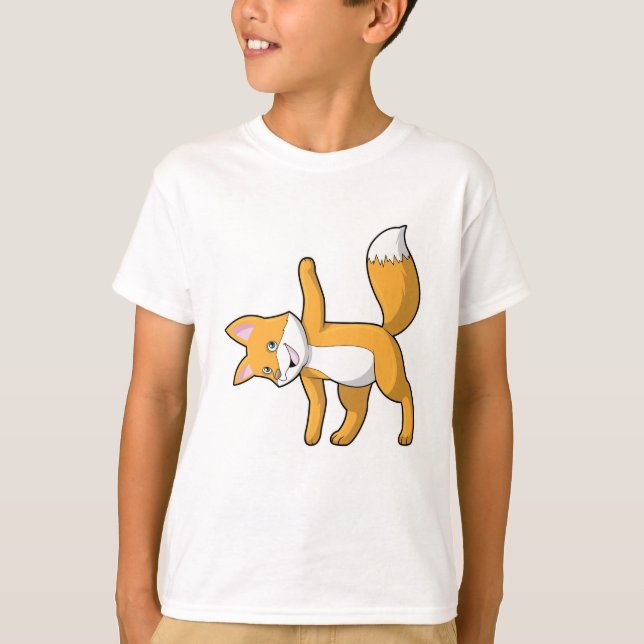 Camiseta Fox en el Stretching del Yoga (Anverso)