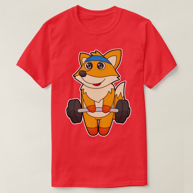 Camiseta Fox en Fitness con Barbell (Diseño del anverso)