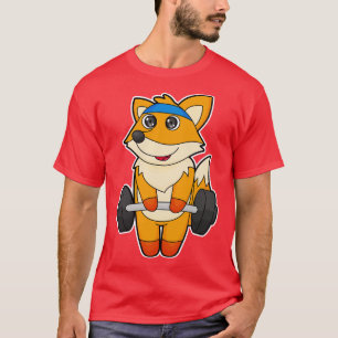 Camiseta Fox en Fitness con Barbell