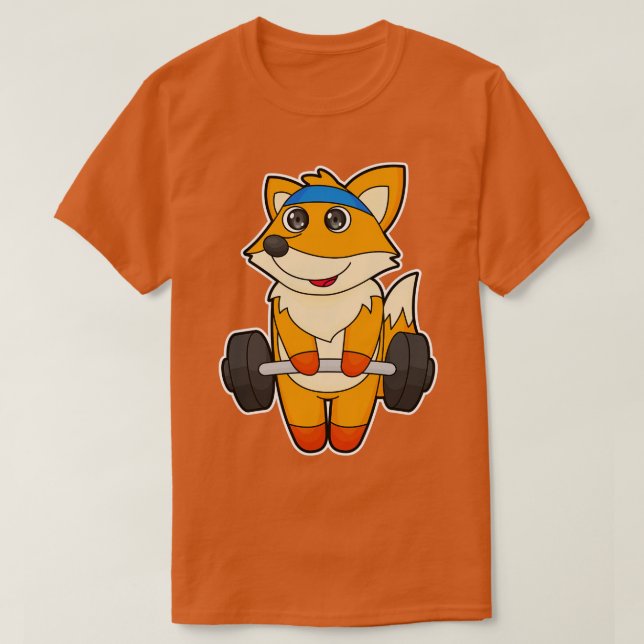 Camiseta Fox en Fitness con Barbell (Diseño del anverso)