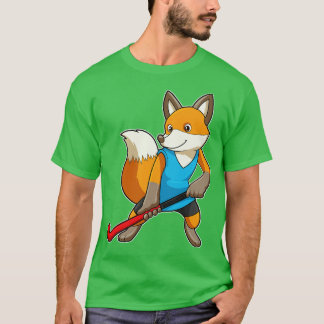 Camiseta Fox en hockey con bate de hockey