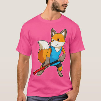 Camiseta Fox en hockey con bate de hockey
