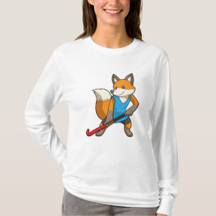 Camiseta Fox en hockey con bate de hockey
