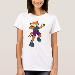 Camiseta Fox en jugador de balonmano con balonmano