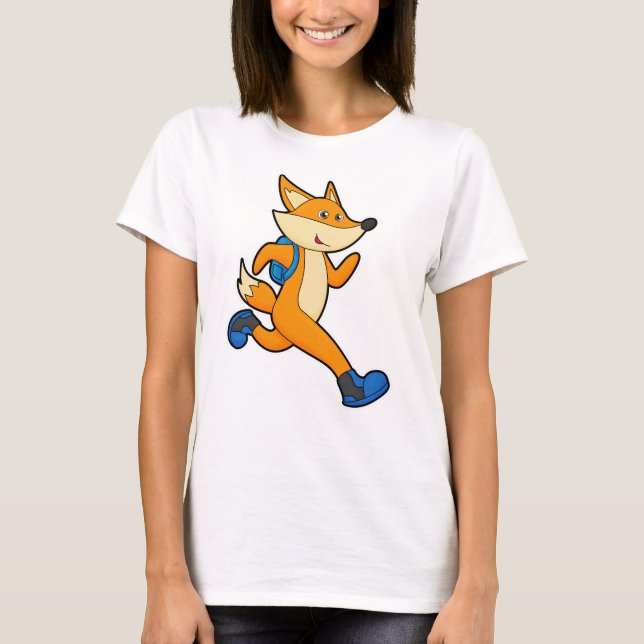 Camiseta Fox en la carrera con mochila (Anverso)